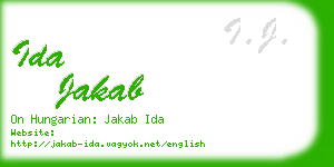 ida jakab business card